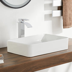 Lavabo rectangulaire DeerValley en céramique – Résistant aux rayures et facile à entretenir,FR