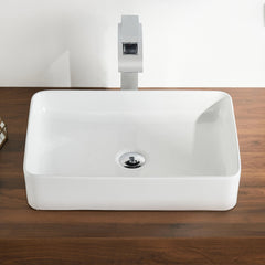 Lavabo rectangulaire DeerValley en céramique – Résistant aux rayures et facile à entretenir,FR