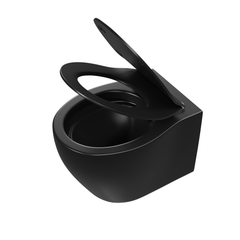 DeerValley Wandhängendes WC mit 360° Superspin-Spülung, Softclose-Sitz & spülrandlosem Design,DE