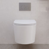 DeerValley DV-EU1F0379 WC suspendu avec réservoir encastré, chasse double sans bride 4,2/6,1 L, cuvette allongée céramique suspendue, ensemble WC mural moderne gain de place,FR