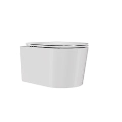 DeerValley DV-EU1F0379 WC suspendu avec réservoir encastré, chasse double sans bride 4,2/6,1 L, cuvette allongée céramique suspendue, ensemble WC mural moderne gain de place,FR