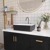 DeerValley countertop washbasin – rectangular, ceramic, high gloss, easy to clean & scratch-resistant, DE