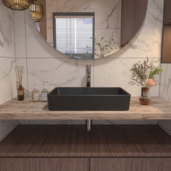 Lavabo rectangulaire DeerValley en céramique – Résistant aux rayures et facile à entretenir,FR