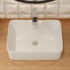 Modern rectangular countertop washbasin – Elegant, durable and easy to clean for home and commercial use, DE