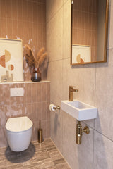 DeerValley Wandwaschbecken – Kompaktes, elegantes Keramik-Waschbecken für kleine Badezimmer,DE