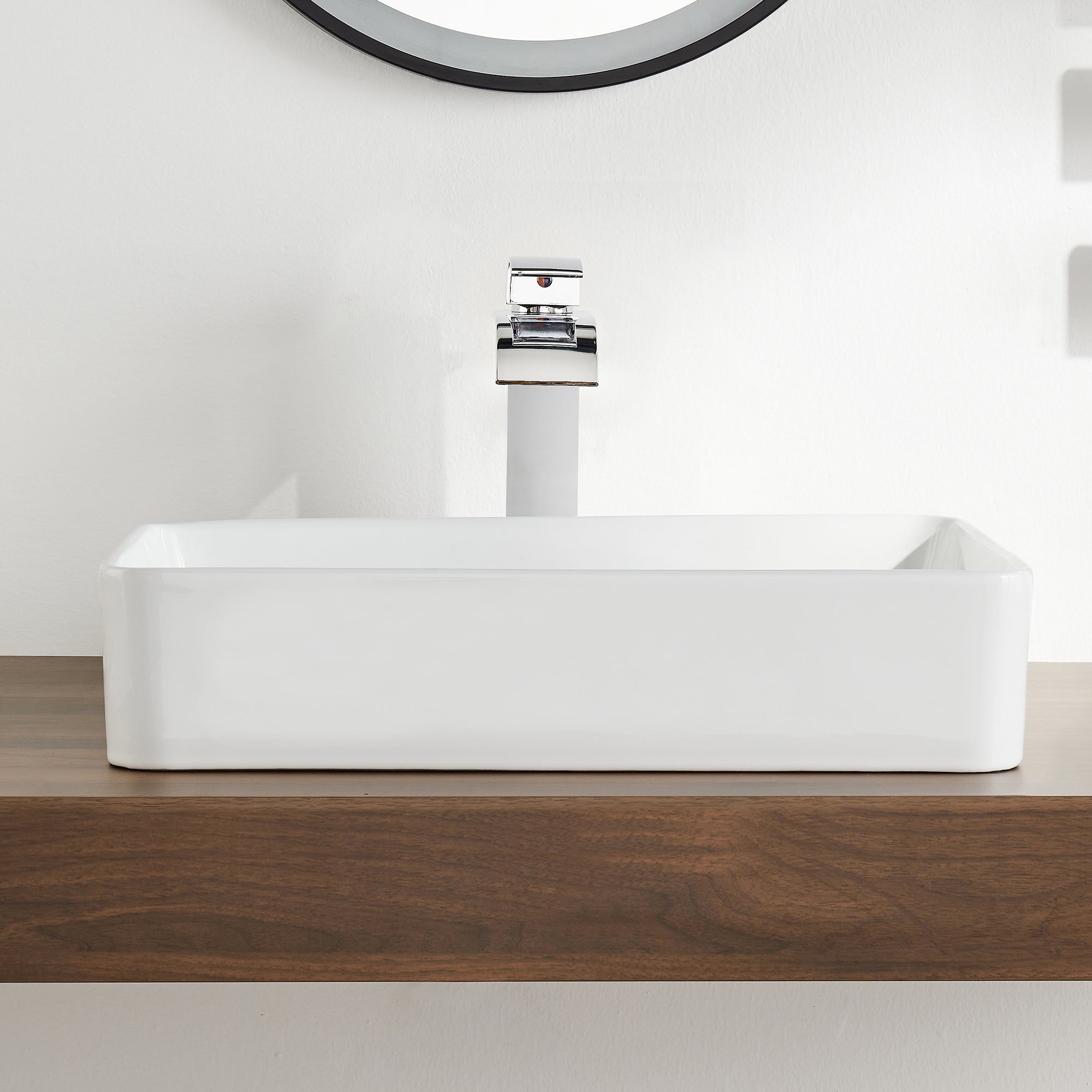 Lavabo rectangulaire DeerValley en céramique – Résistant aux rayures et facile à entretenir,FR