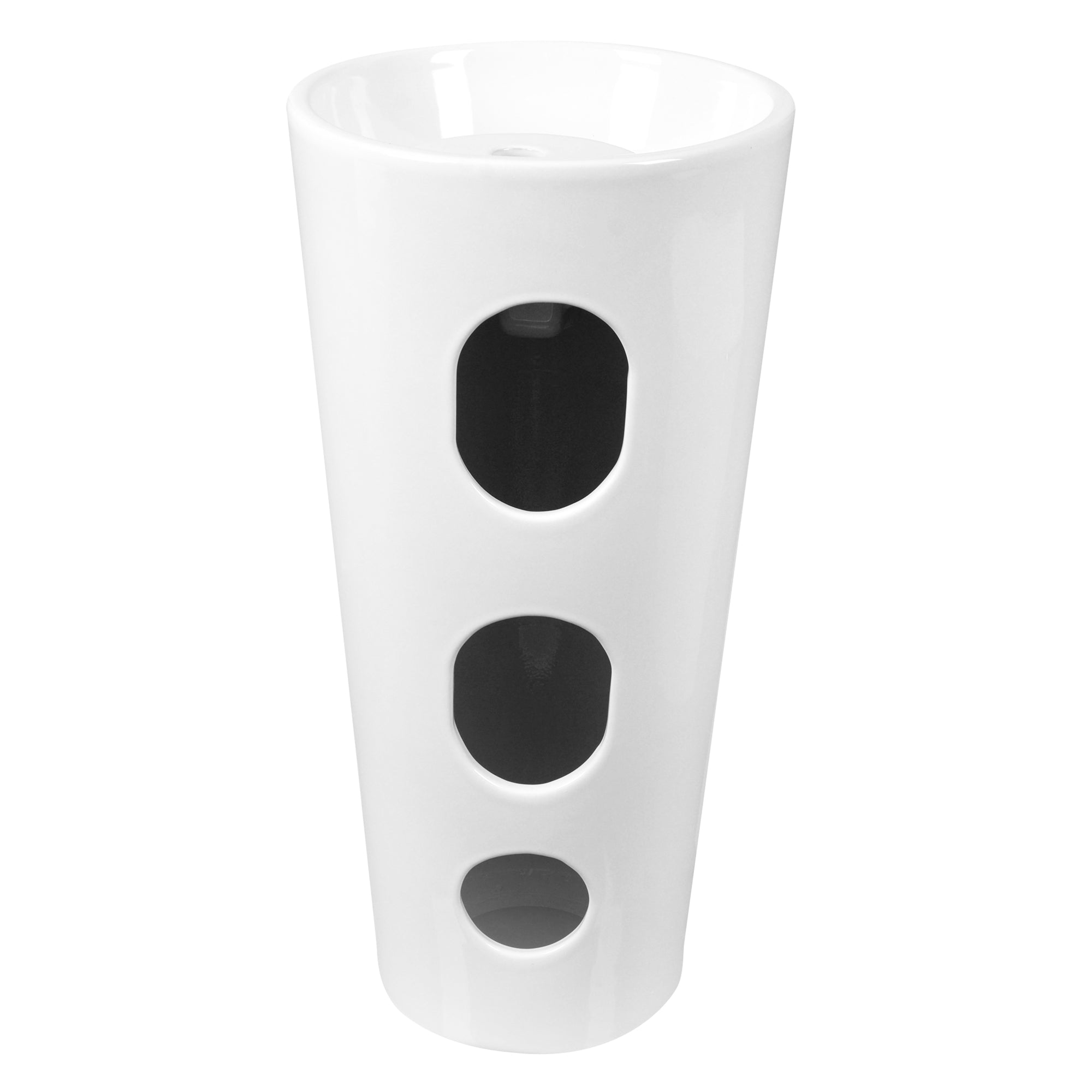 Lavabo sur pied DeerValley – Design moderne et peu encombrant avec surface résistante aux rayures et facile d'entretien 