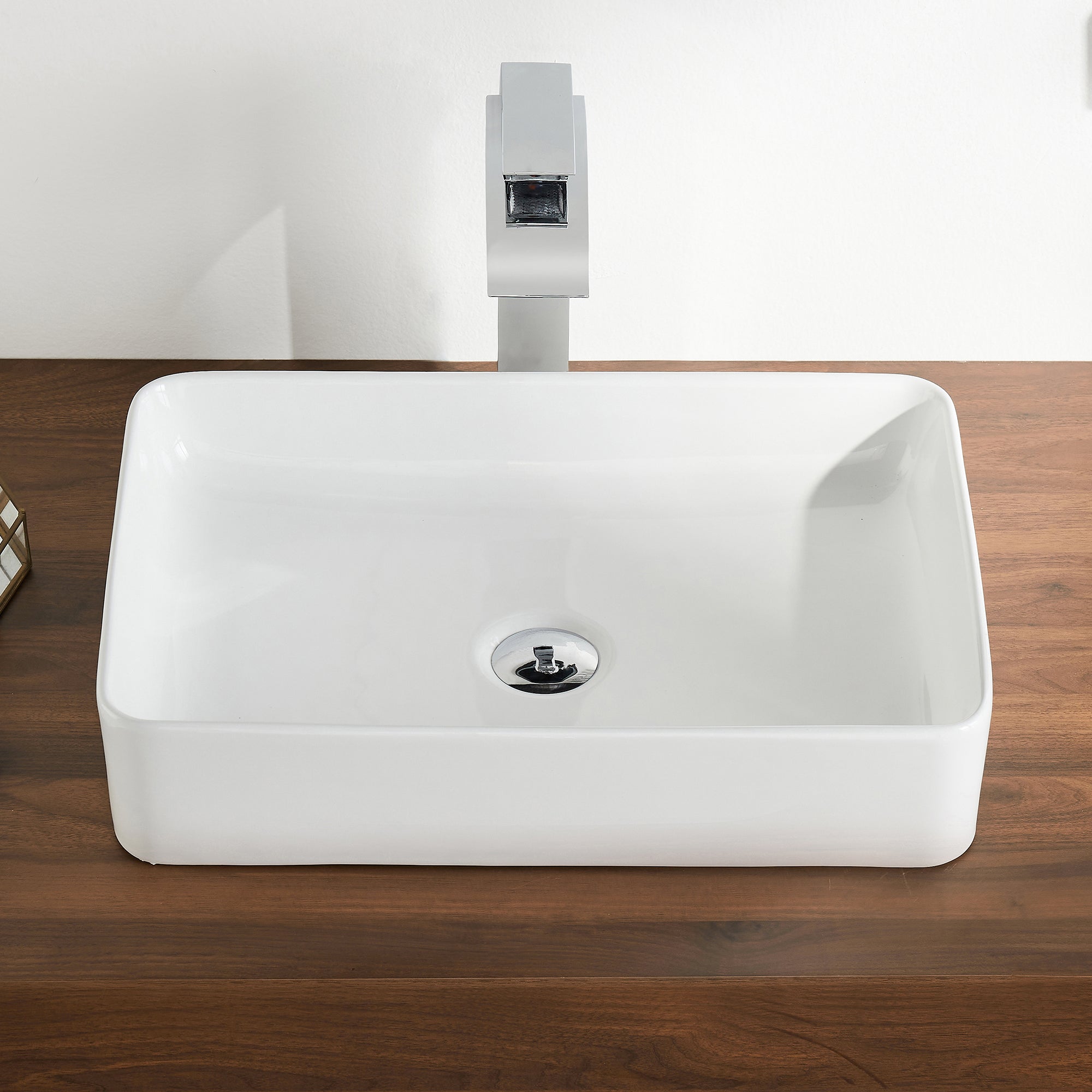 Lavabo rectangulaire DeerValley en céramique – Résistant aux rayures et facile à entretenir,FR
