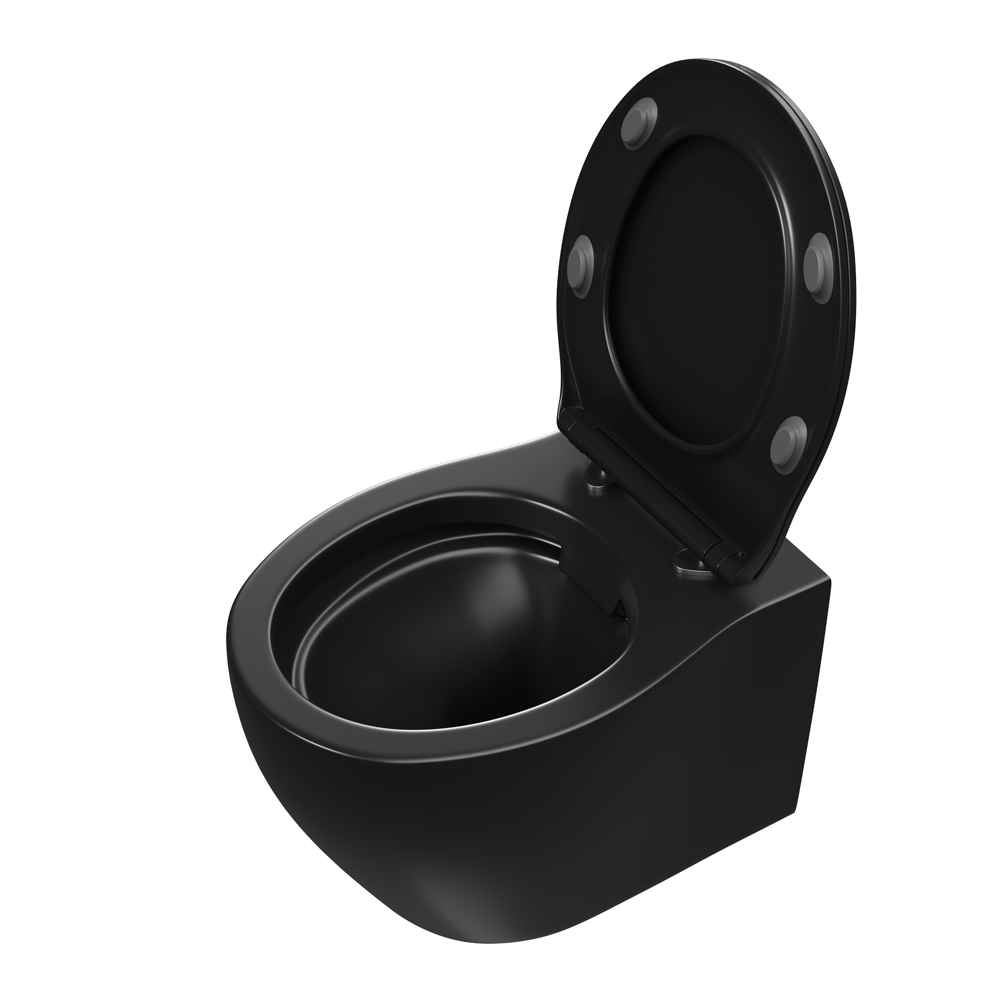 DeerValley Wandhängendes WC mit 360° Superspin-Spülung, Softclose-Sitz & spülrandlosem Design,DE