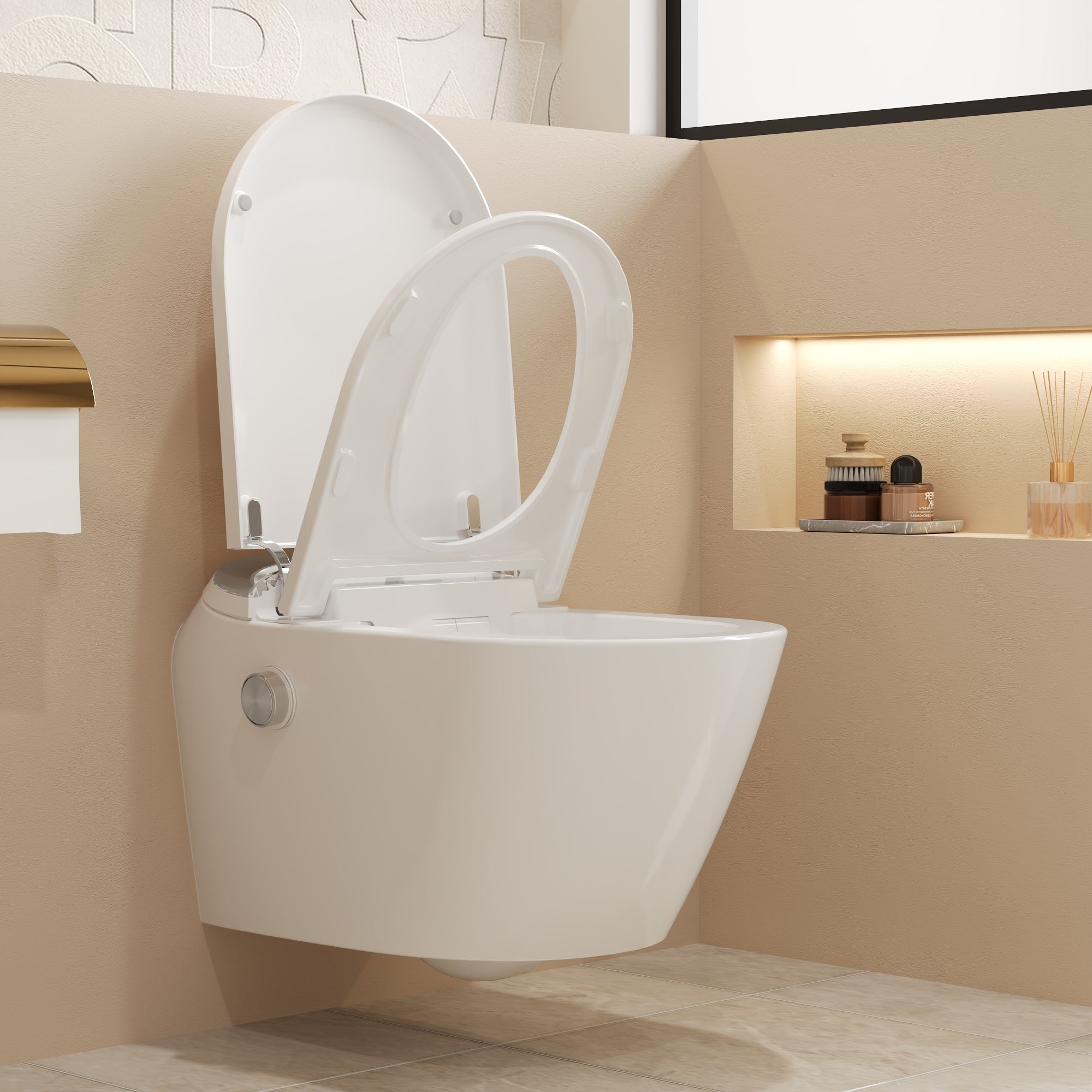 DeerValley WC mural intelligent avec siège chauffant, sèche-air chaud et chasse automatique,FR