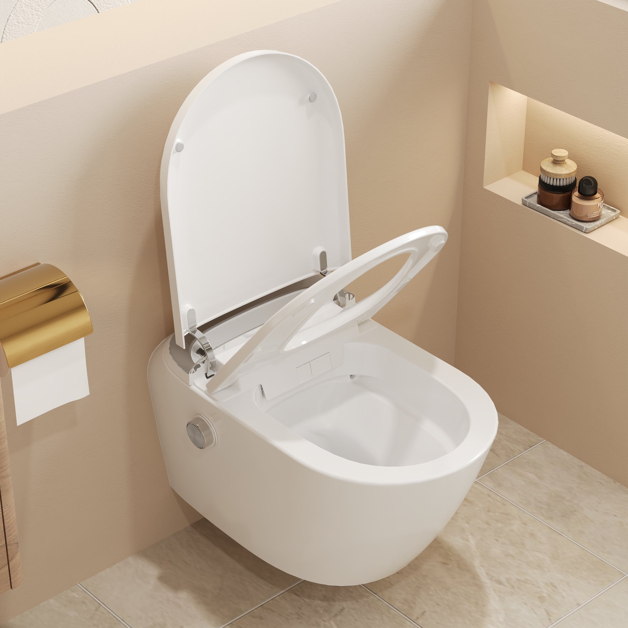 DeerValley WC mural intelligent avec siège chauffant, sèche-air chaud et chasse automatique,FR