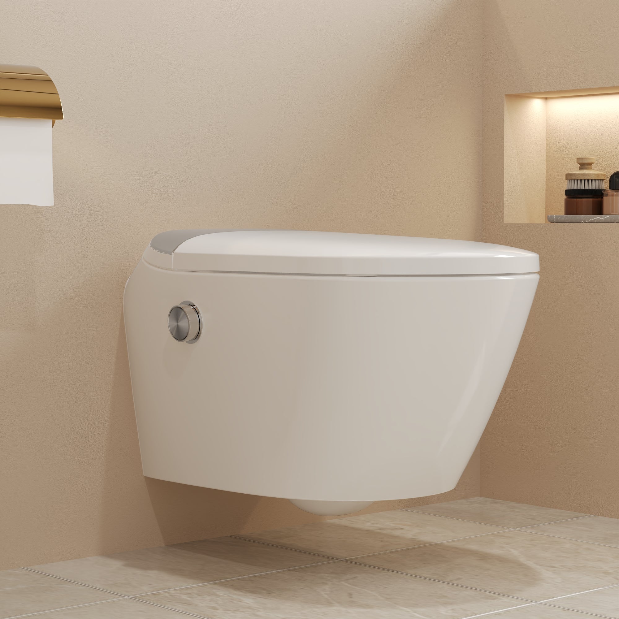 DeerValley WC mural intelligent avec siège chauffant, sèche-air chaud et chasse automatique,FR