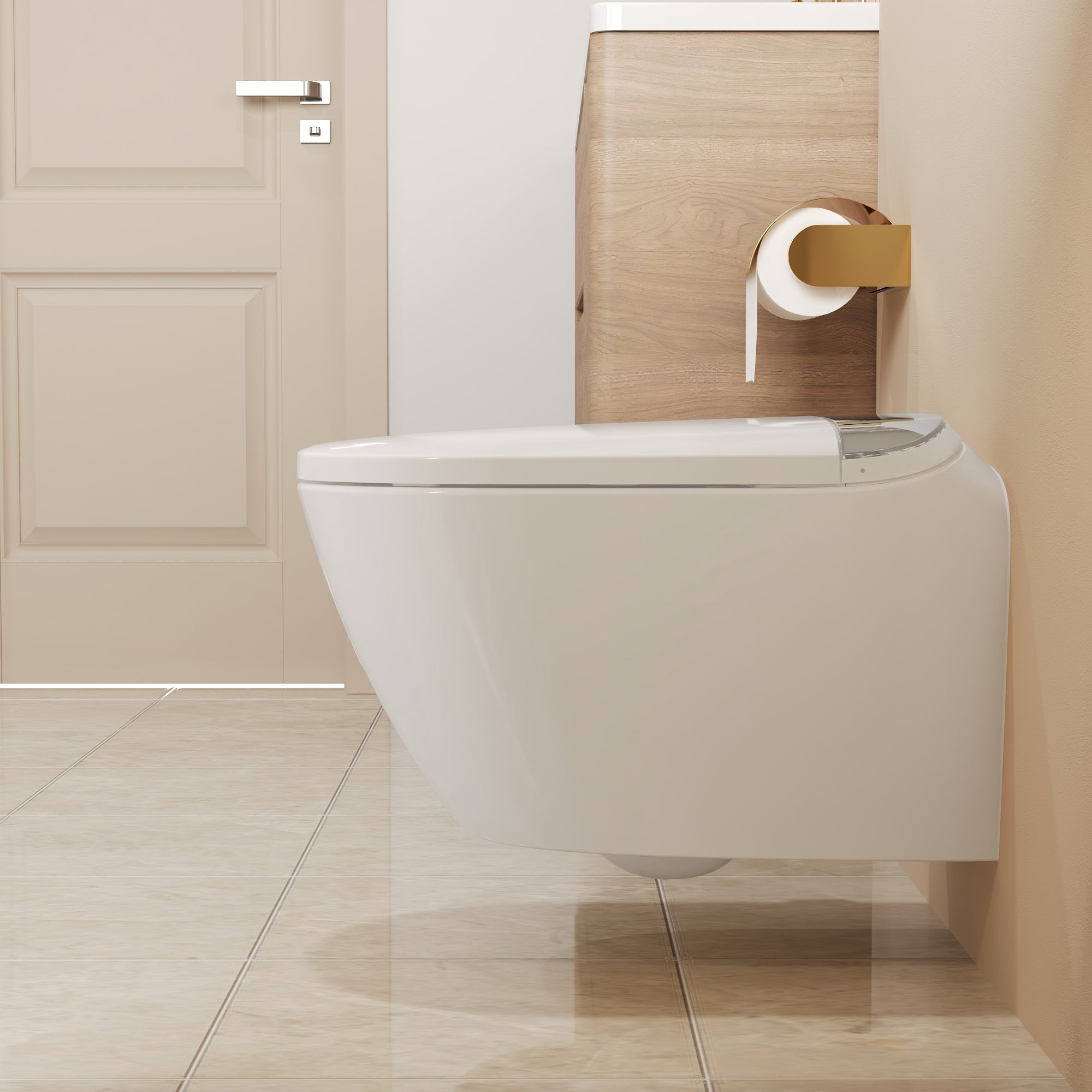 DeerValley WC mural intelligent avec siège chauffant, sèche-air chaud et chasse automatique,FR