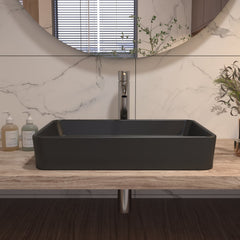 Lavabo rectangulaire DeerValley en céramique – Résistant aux rayures et facile à entretenir,FR