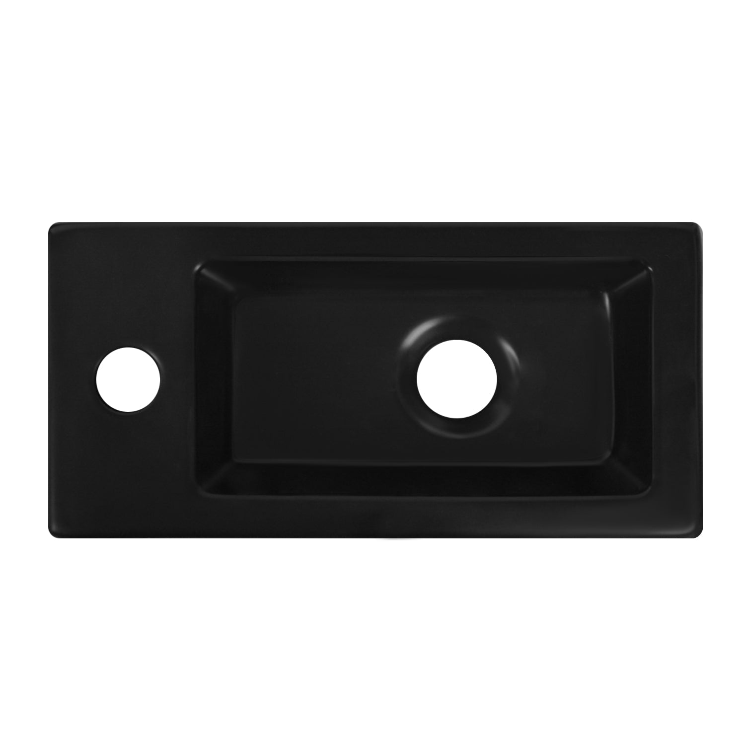 Lavabo mural DeerValley – Lavabo en céramique compact et élégant pour petites salles de bain,FR