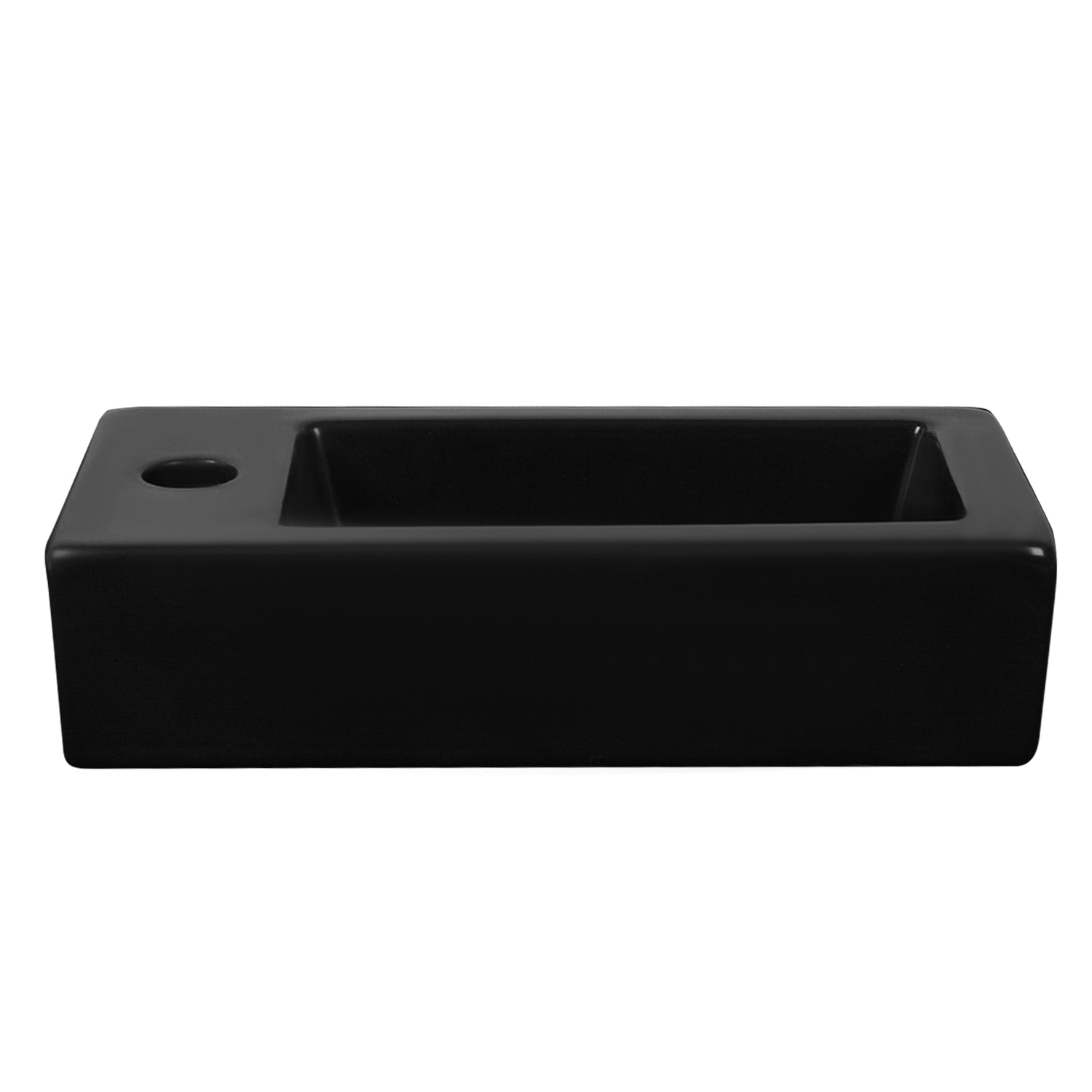 Lavabo mural DeerValley – Lavabo en céramique compact et élégant pour petites salles de bain,FR