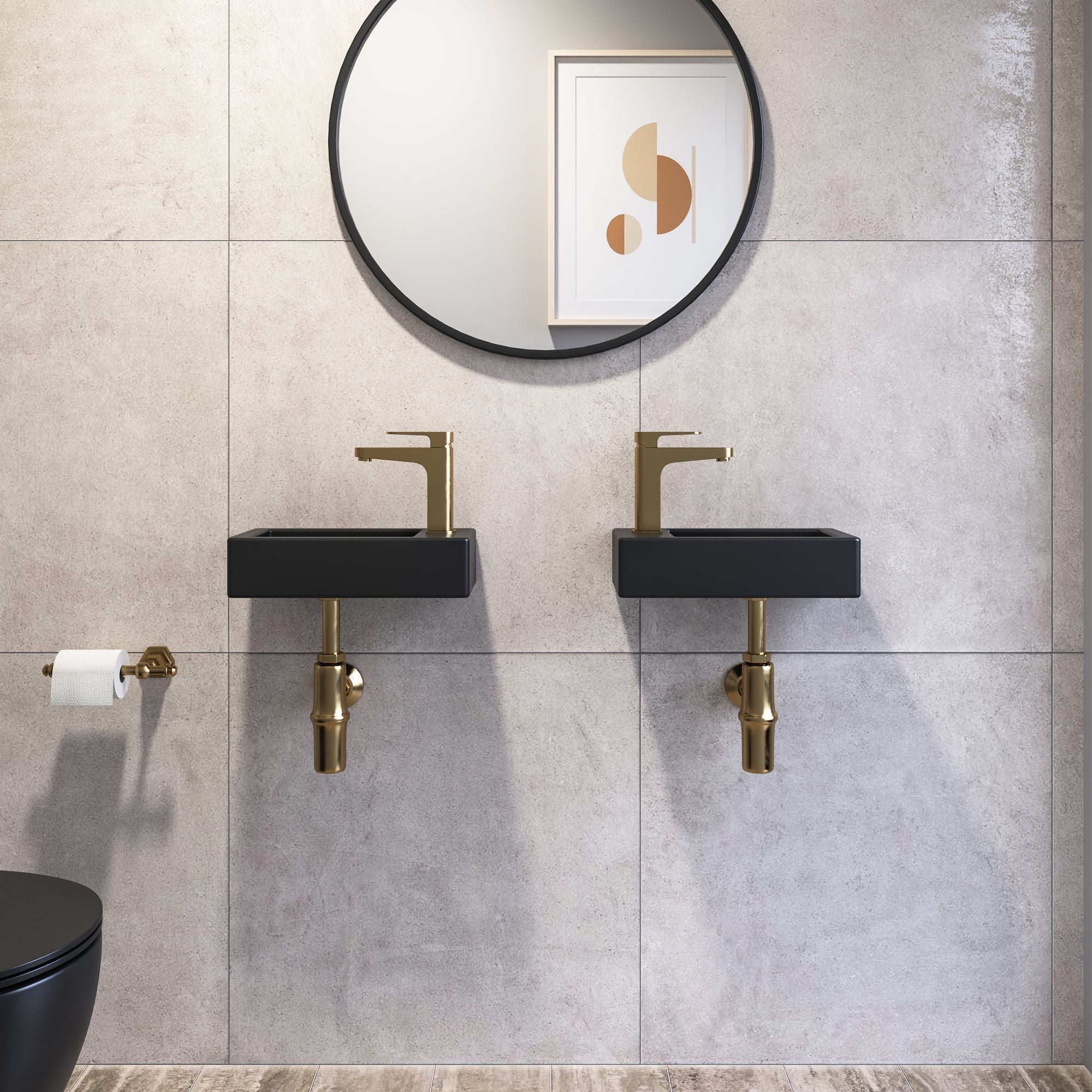 Lavabo mural DeerValley – Gain de place et moderne, en céramique de haute qualité,FR