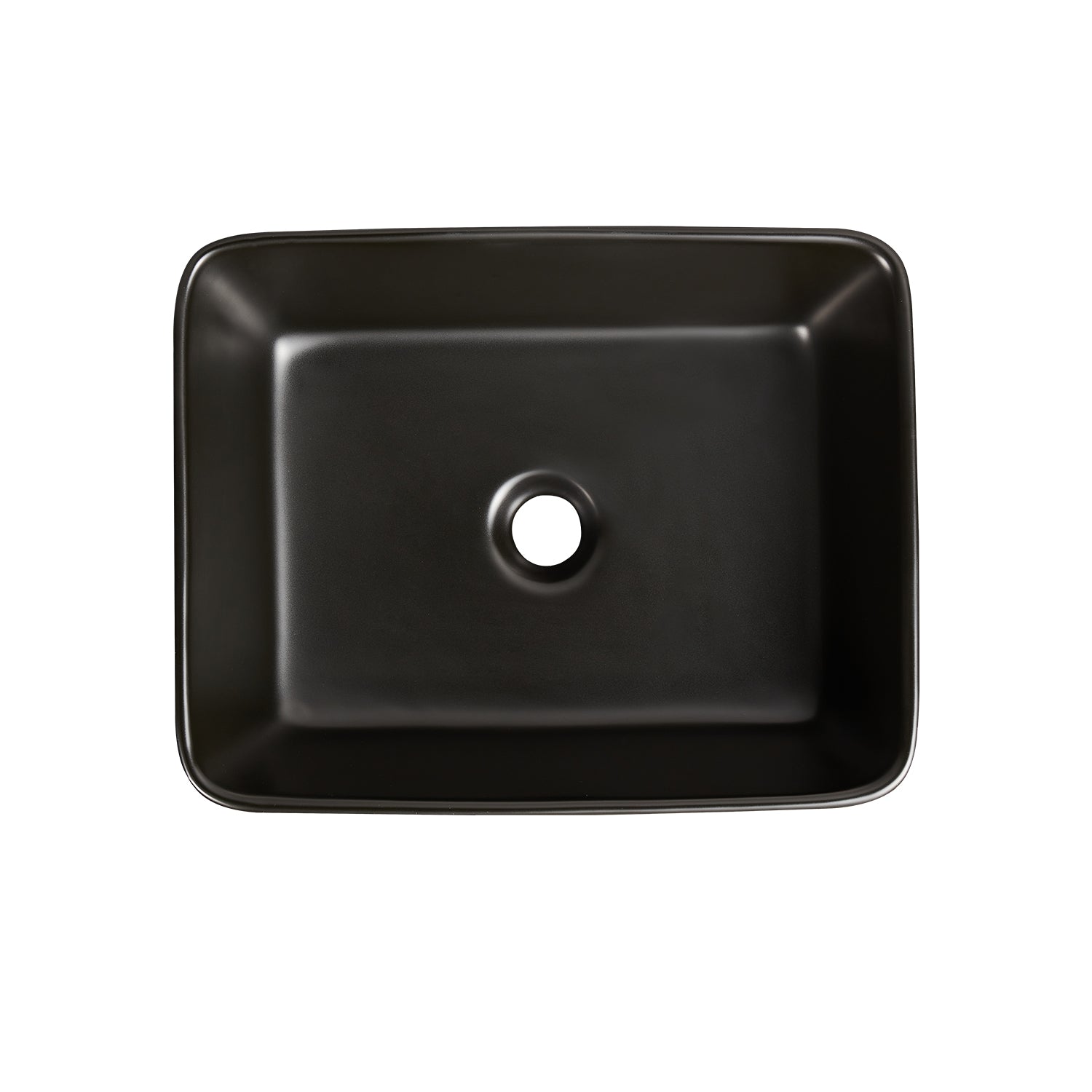 DeerValley DV-2V031 Lavabo vasque rectangulaire 48 x 38 cm, lavabo de salle de bain à poser sans trop-plein, céramique moderne Ally