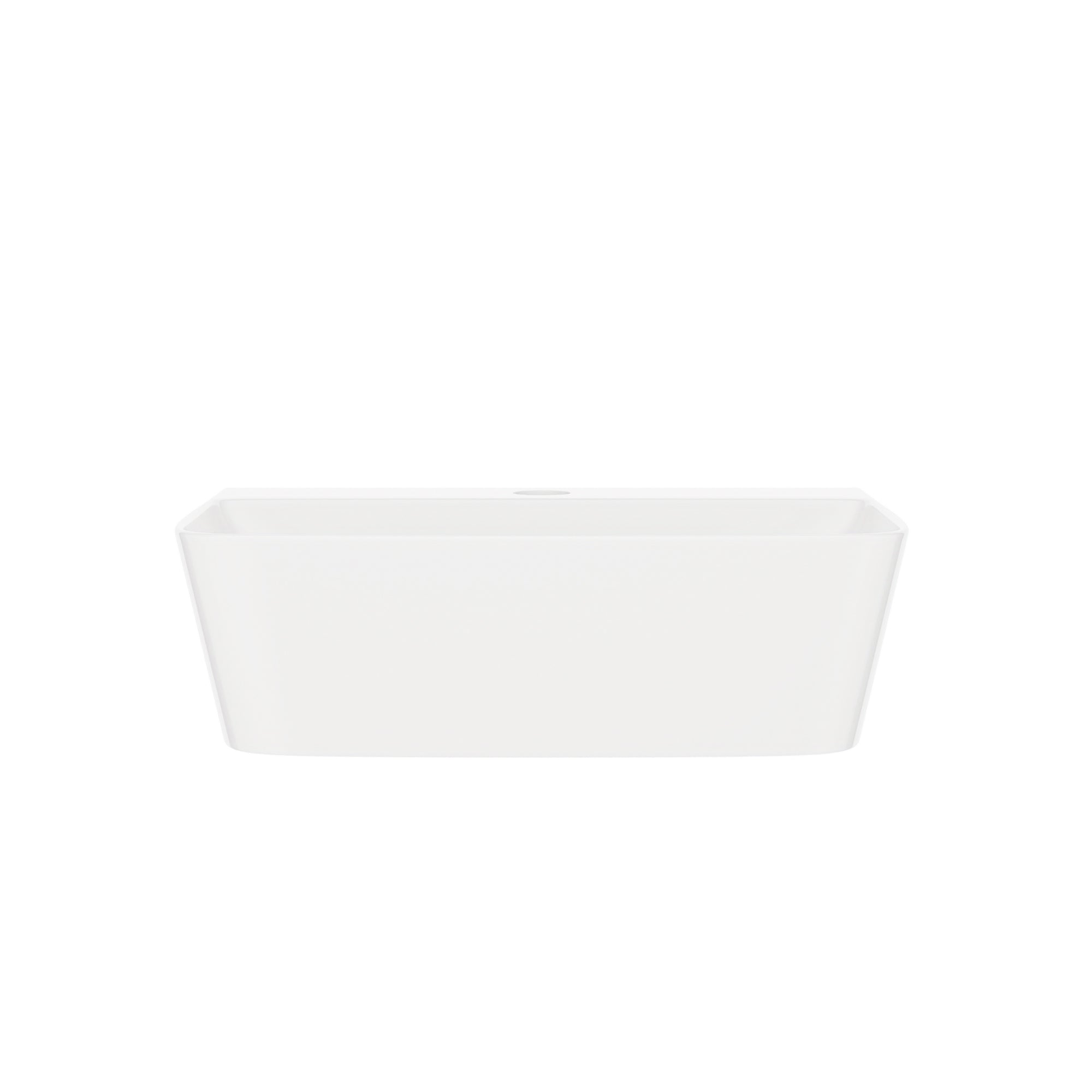 DeerValley DV-EU1WS0433 Wandmontiertes Badezimmer-Waschbecken, Rechteckiges Keramikbecken, Modernes Weiß, Wand- oder Aufsatzmontage, Ohne Überlauf, Mit Wasserloch, 41×32×12 cm,DE