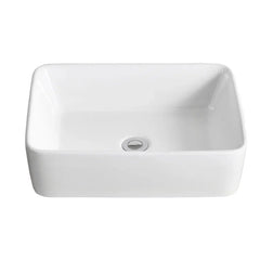 DeerValley Bath DeerValley DV-1V031 Ally Ceramic Sleek Rectangular Bathroom Vessel Sink Vessel Sink